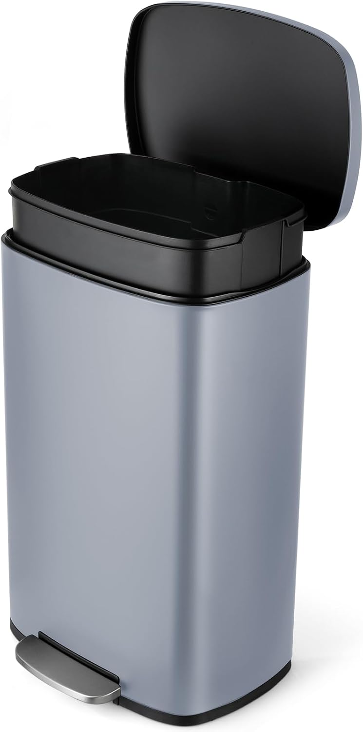13.2 Gal Kitchen Trash Can with Soft Close and Step-On Pedal