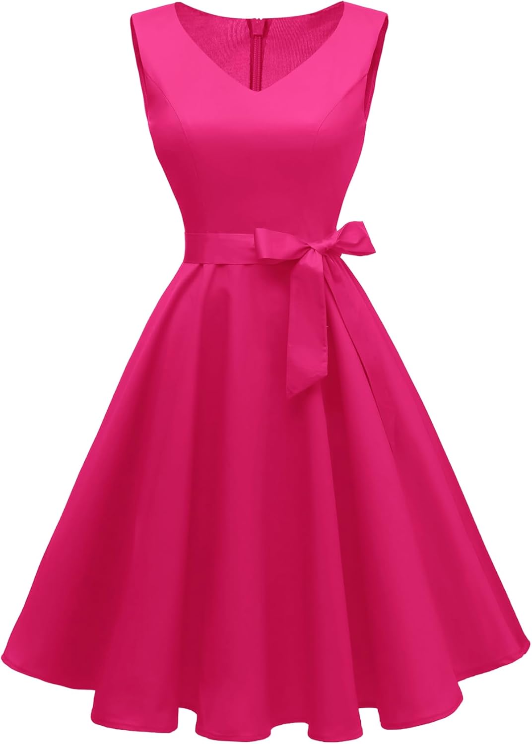 Vintage Sleeveless Cocktail Party Dress with Pockets for Women