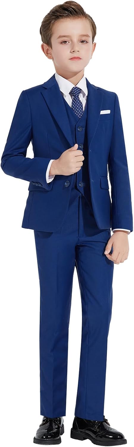Plavict Boys Formal Suit Slim Fit for Wedding Ring Bearer Outfit