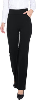 High Waist Pull-On Dress Pants for Women - Tummy Control Work