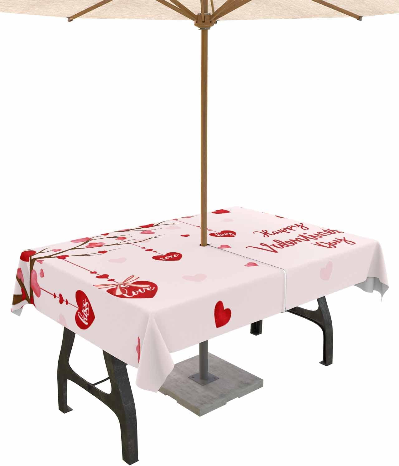 Valentine's Day Waterproof Tablecloth - 60x84in