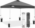 10x10 ft Gray Pop Up Canopy Tent - Quick One-Person Setup