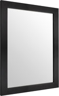 Rectangular Wall Mirror 16in x 20in Black Frame - Clear Reflection