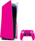 Gaming Skin for PS5 Bundle Solid Hot Pink - Durable Protective Vinyl