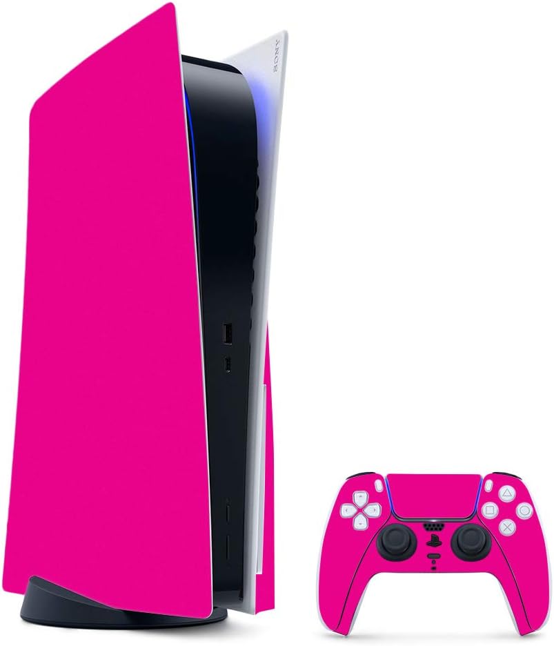 MightySkins Gaming Skin for PS5 Bundle - Solid Hot Pink Wrap