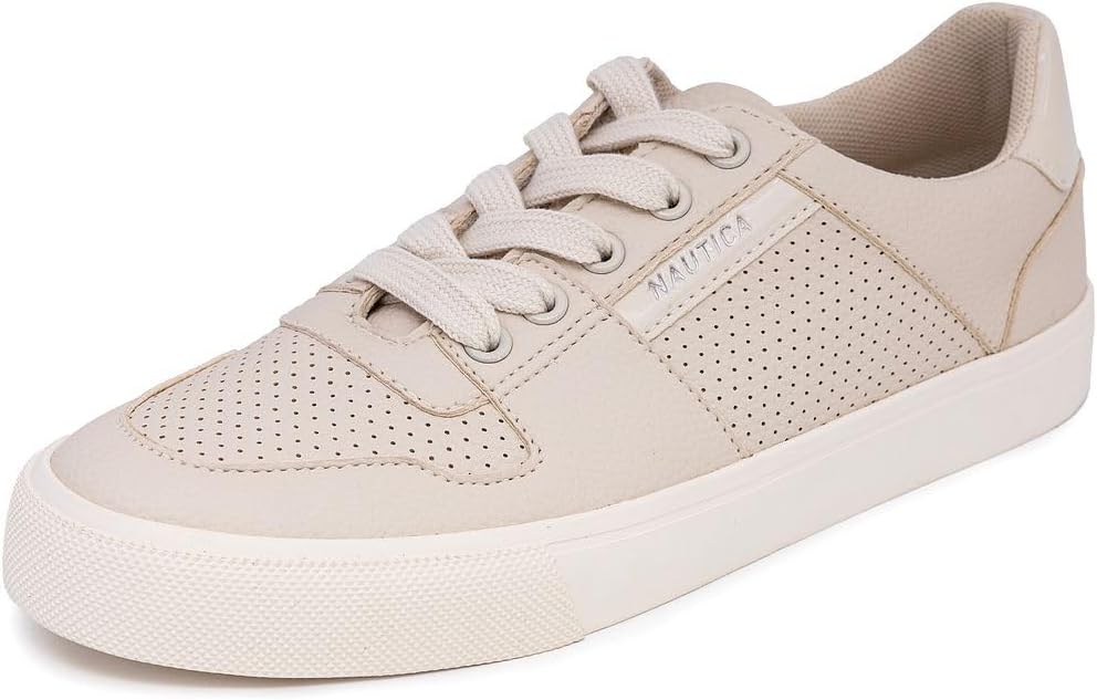 Nautica Womens Lace-Up Fashion Sneakers for Casual Walking
