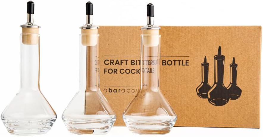 Stylish Stainless Steel Bitters Bottle Set - Enhance Cocktails!