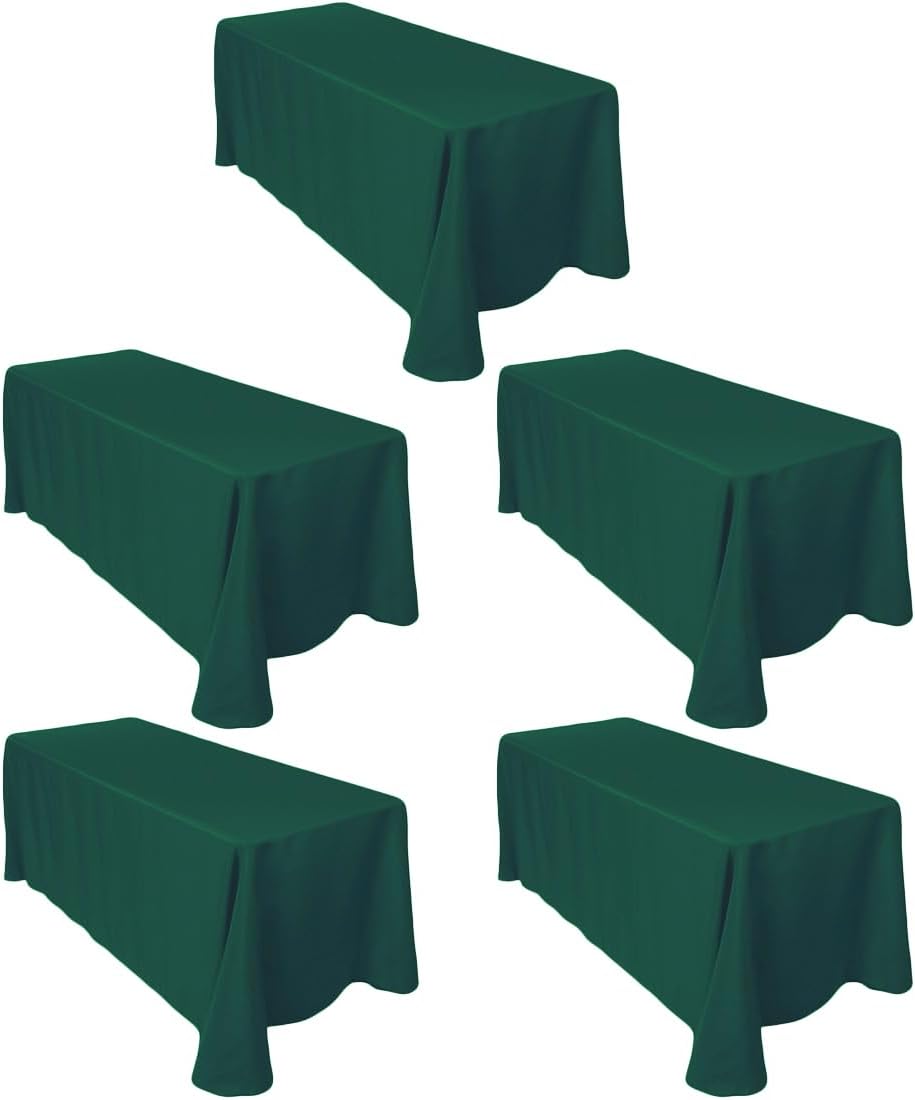 90x132 Inch Hunter Green Tablecloths for Elegant Events