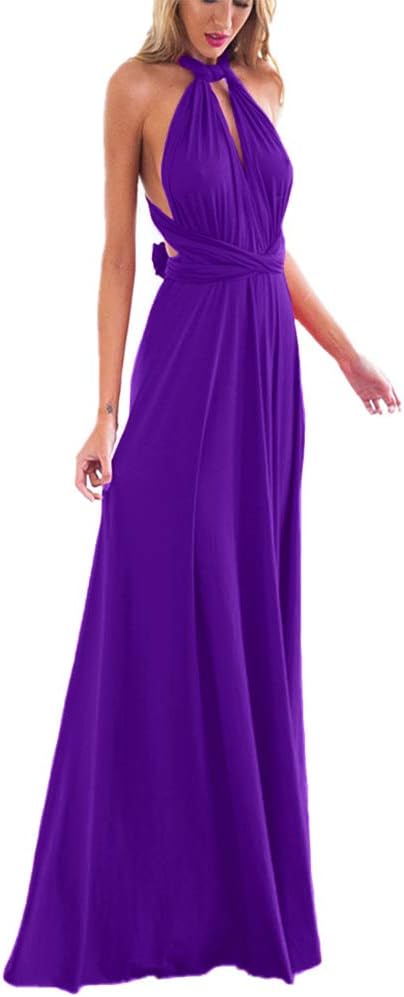 Women Transformer Evening Long Prom Dress Multi-Way Wrap Gown