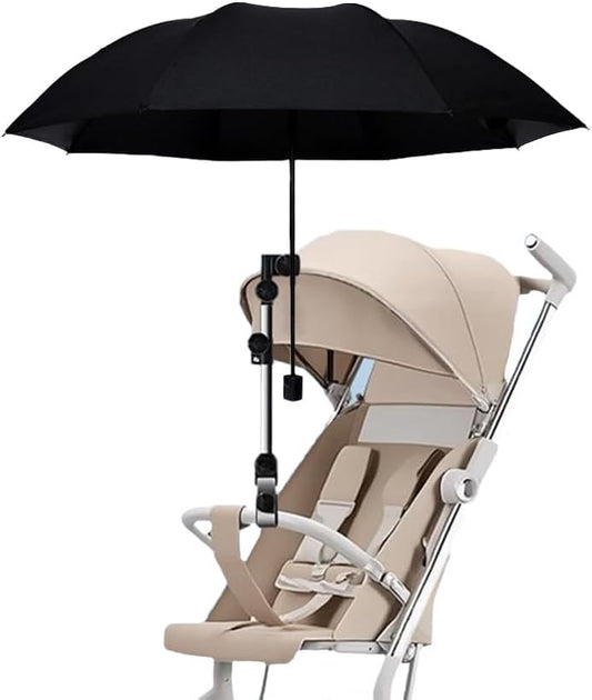 Stroller Umbrella with 360-Degree Swivel for Maximum Sun Protection