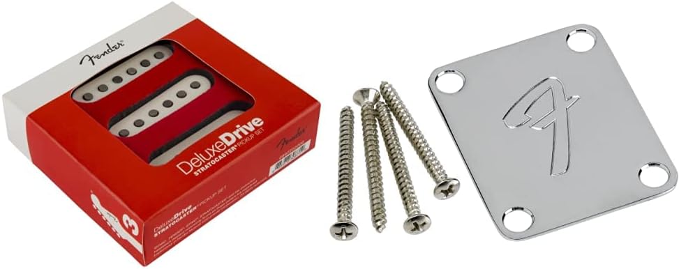Fender Deluxe Drive Stratocaster Pickups with Chrome Neckplate