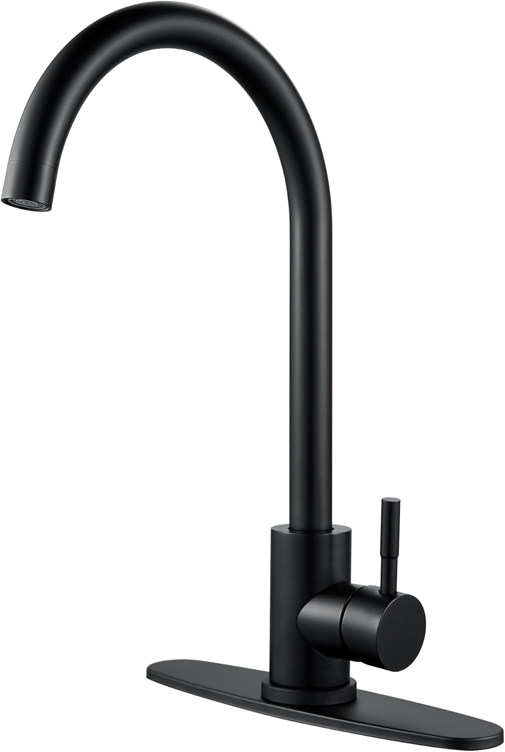 Single Handle High Arc Matte Black Kitchen Faucet for Modern Sinks
