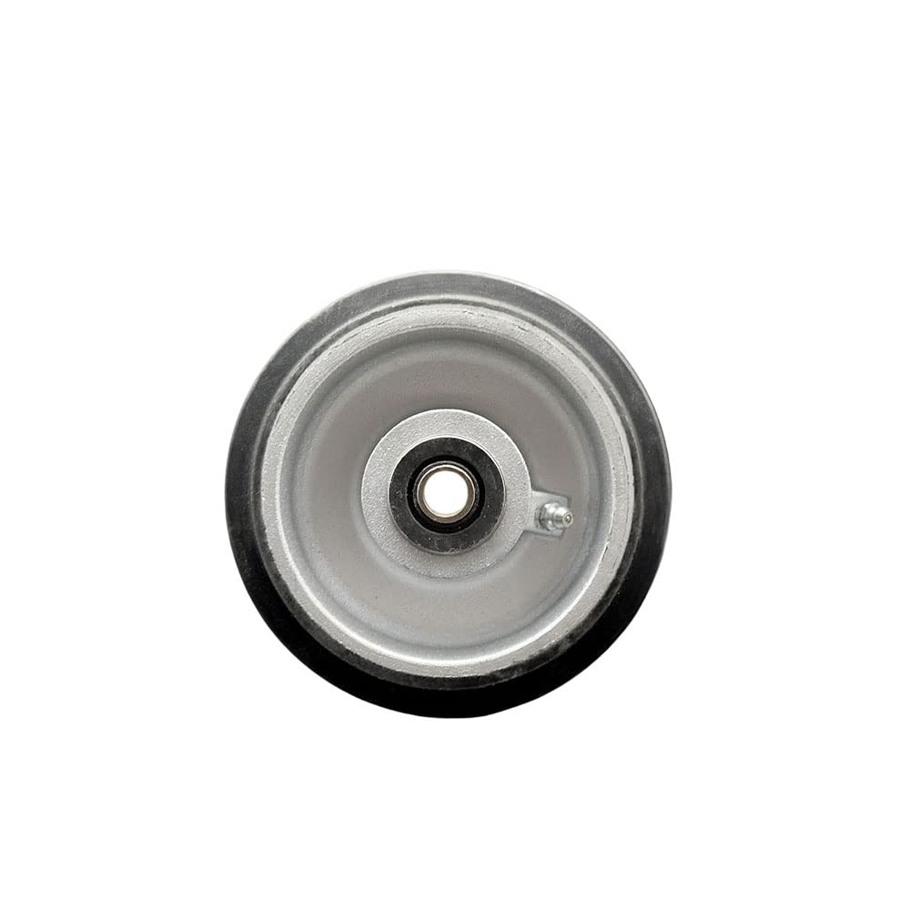 5 x 2 Rubber on Aluminum Wheel with Roller Bearing - 500 lbs