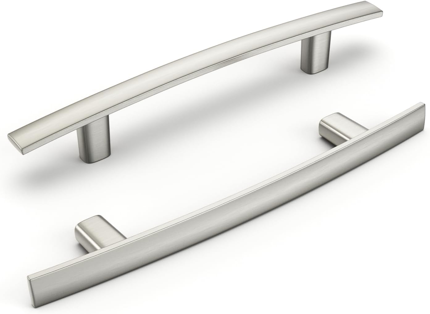 Brushed Nickel Cabinet Handles - 30 Pack Modern Drawer Pulls