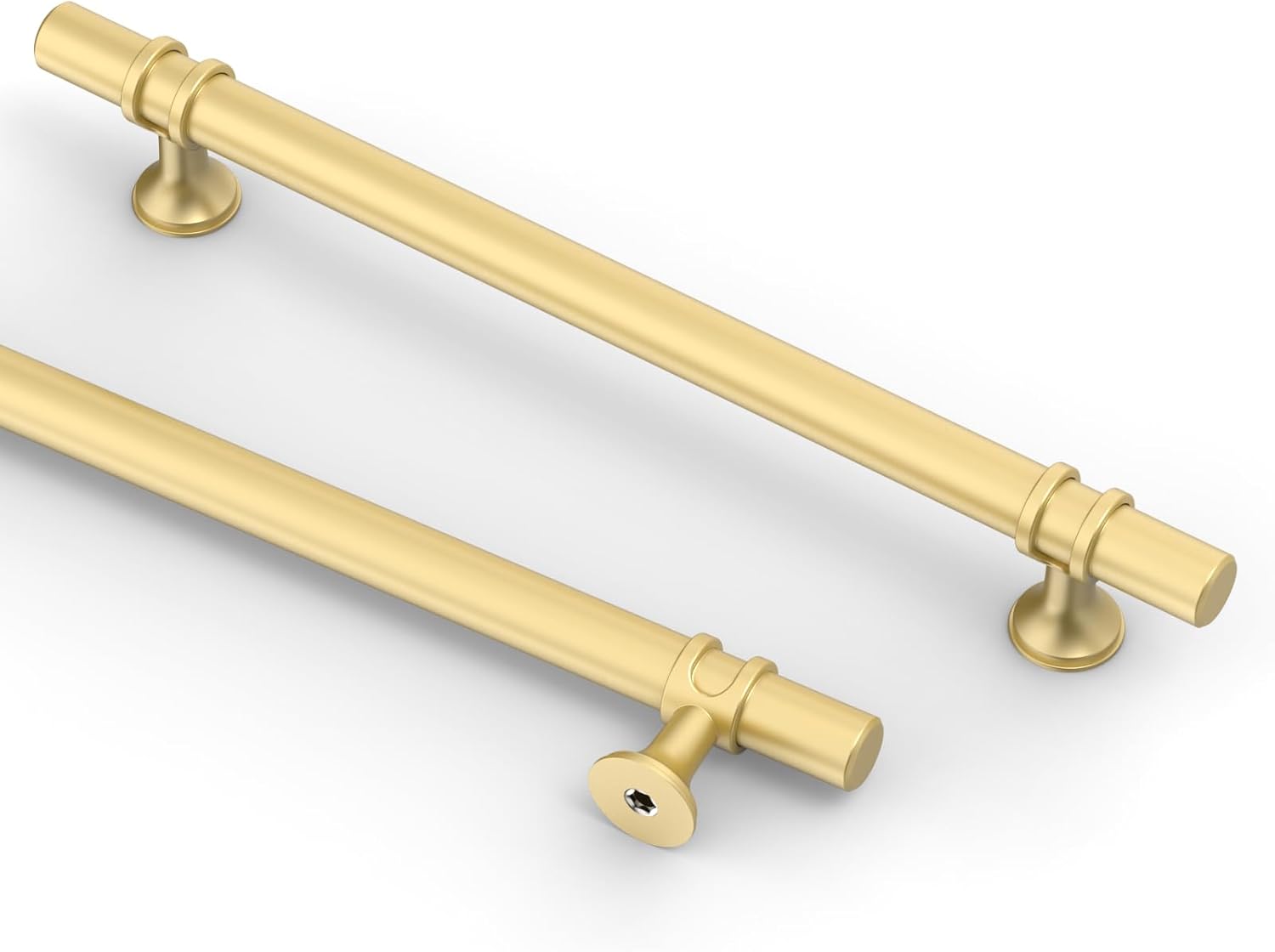 Asidrama 10 Pack Brushed Gold Kitchen Cabinet Handles for Upgrade