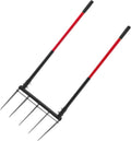 VEVOR Broad Fork 5-Tine Pitchfork - Durable Garden Hand Tiller