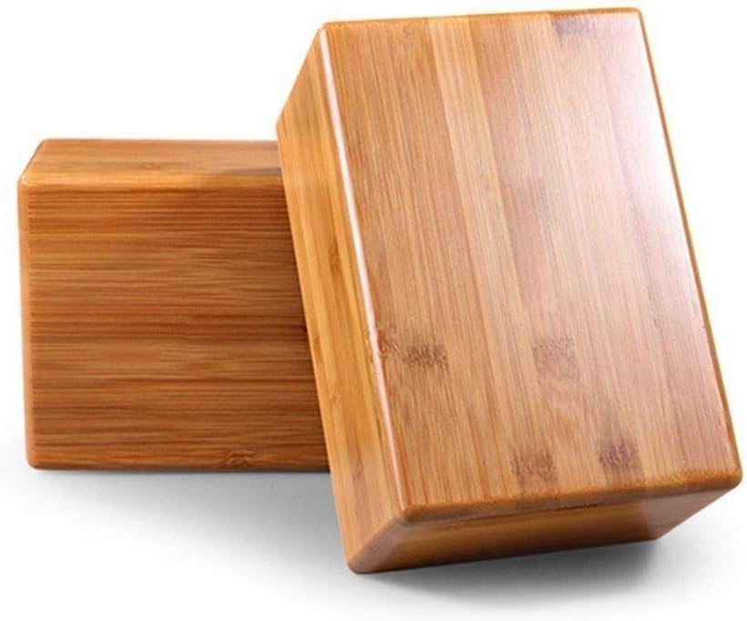 Non-Slip Bamboo Yoga Blocks - Improve Balance!