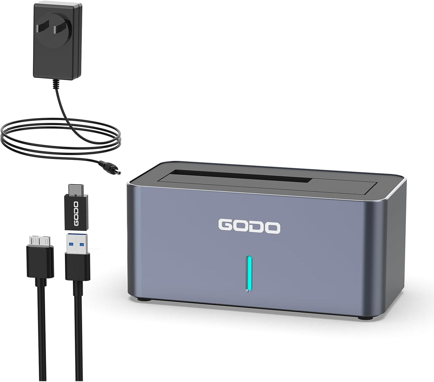 GODO SAS/SATA Hard Drive Docking Station Adapter for Fast Transfers