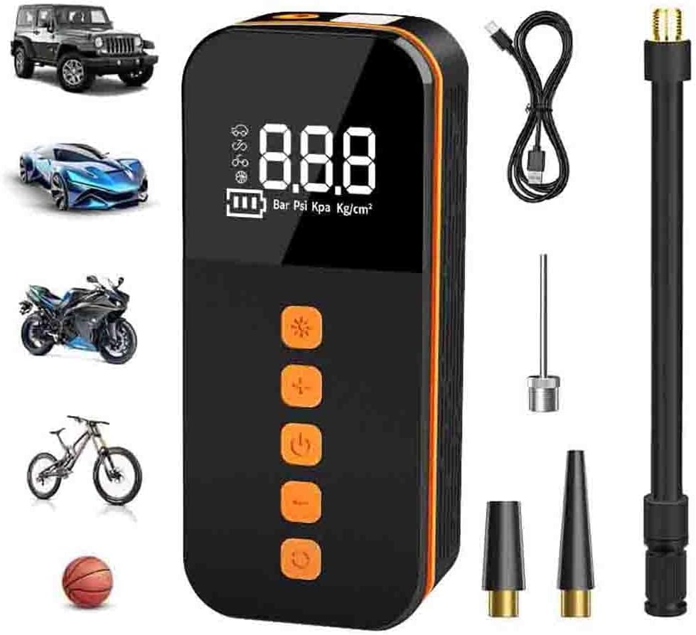 Portable 150 PSI Tire Inflator with LED Gauge