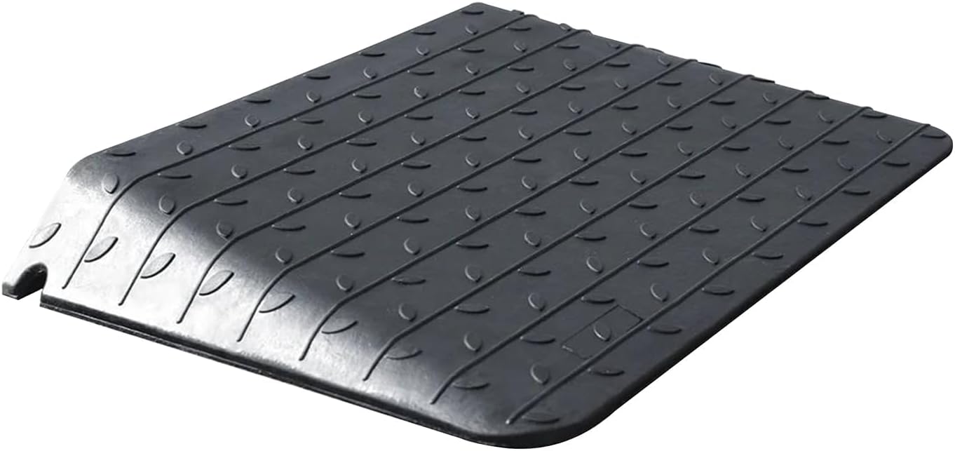 Rubber Wheelchair Threshold Ramp with Non-Slip Surface Options