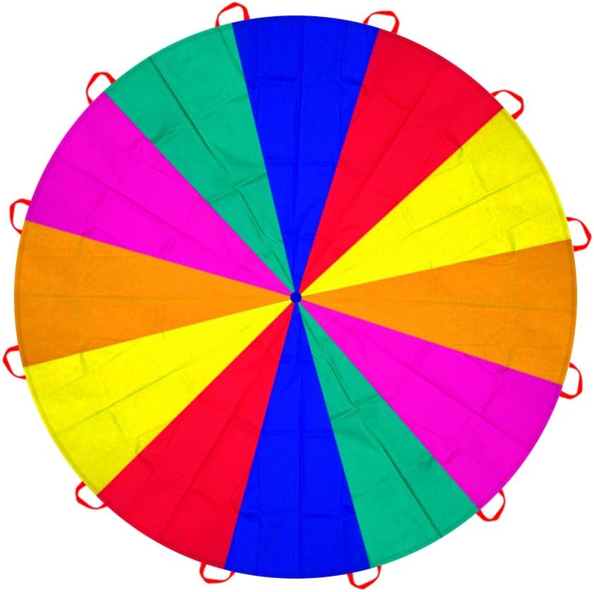 Rainbow Parachute for Outdoor Party Games - Fun for Kids