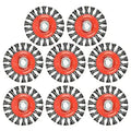 Aain A19 8 Pack Steel Wire Wheel Brush - Heavy Duty Knotted 4 in