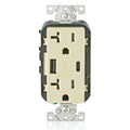 Leviton Type A & Type-C USB In-Wall Charger with 20A Outlet - Smart