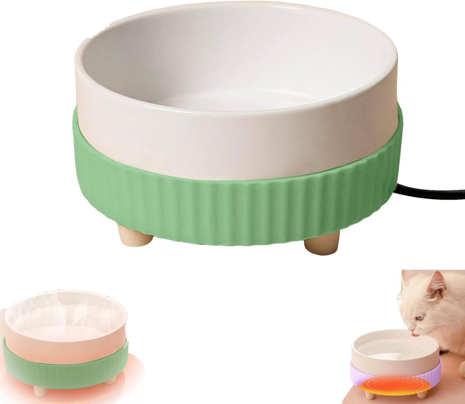 USB Heated Pet Water Bowl - Outdoor Ready!