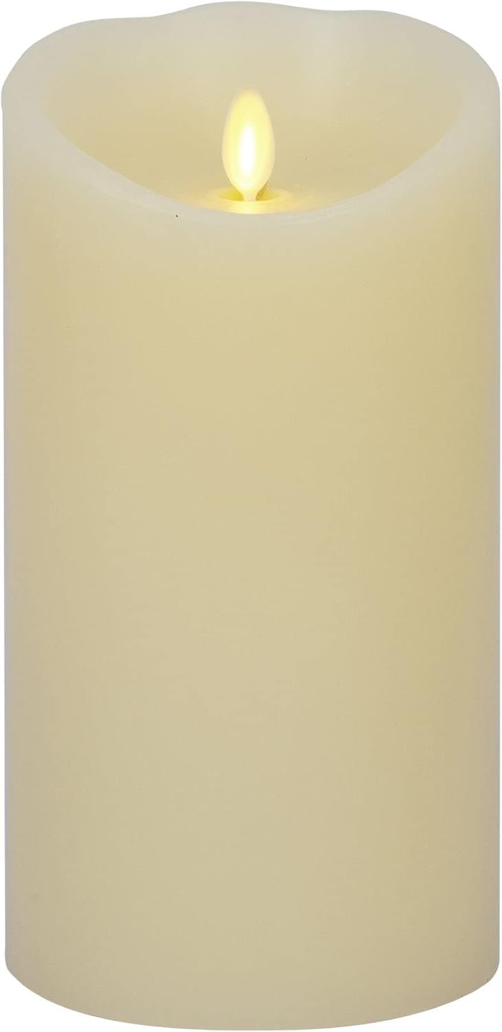 Luminara Scalloped Edge Flameless LED Candle - Ivory 4 in x 7 in