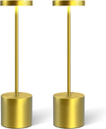 Portable Rechargeable Table Lamps - Set of 2, 3 Color Dimmable LED Lighting