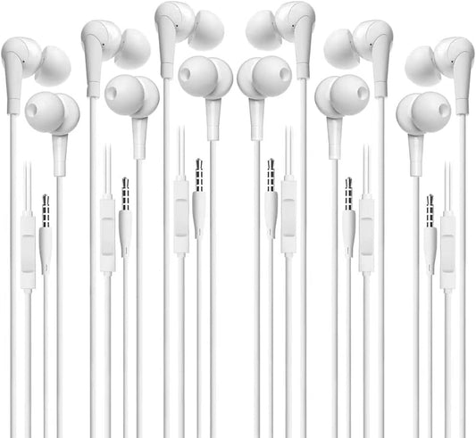 6-Pack Wired Earbuds: Heavy Bass & HD Sound!