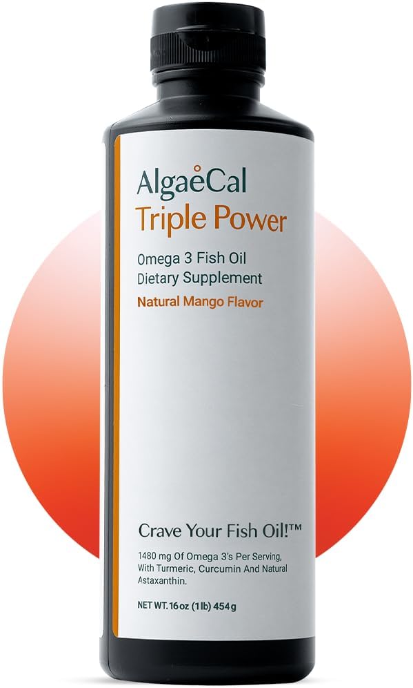 ALGAECAL Triple Power Omega 3 Fish Oil Supplement for Health