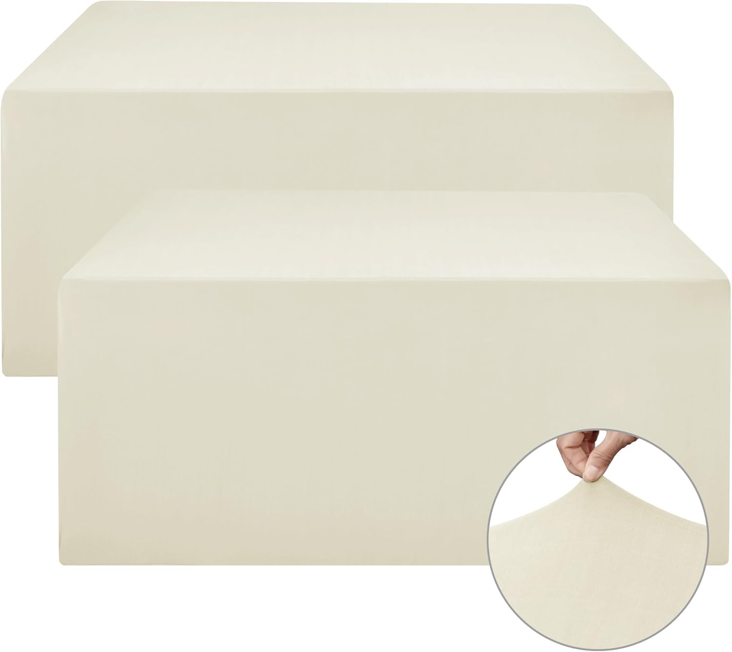 Nasitos Fitted Table Covers Stretch Spandex for 8 Foot Tables