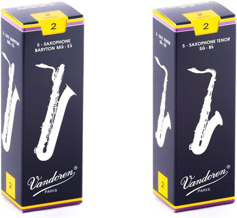 Vandoren SR242 Bari Sax and SR222 Tenor Sax Reeds Strength 2