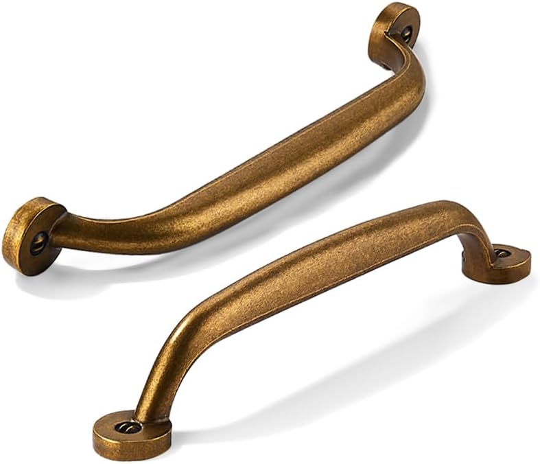 10 Pack 6 Inch Hole Center Antique Brass Cabinet Pulls for Versatility