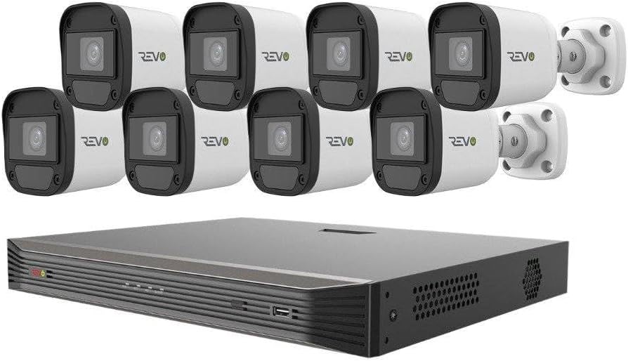 Revo Ultra Blue Series HD 16Ch NVR Security System with 8 Cameras
