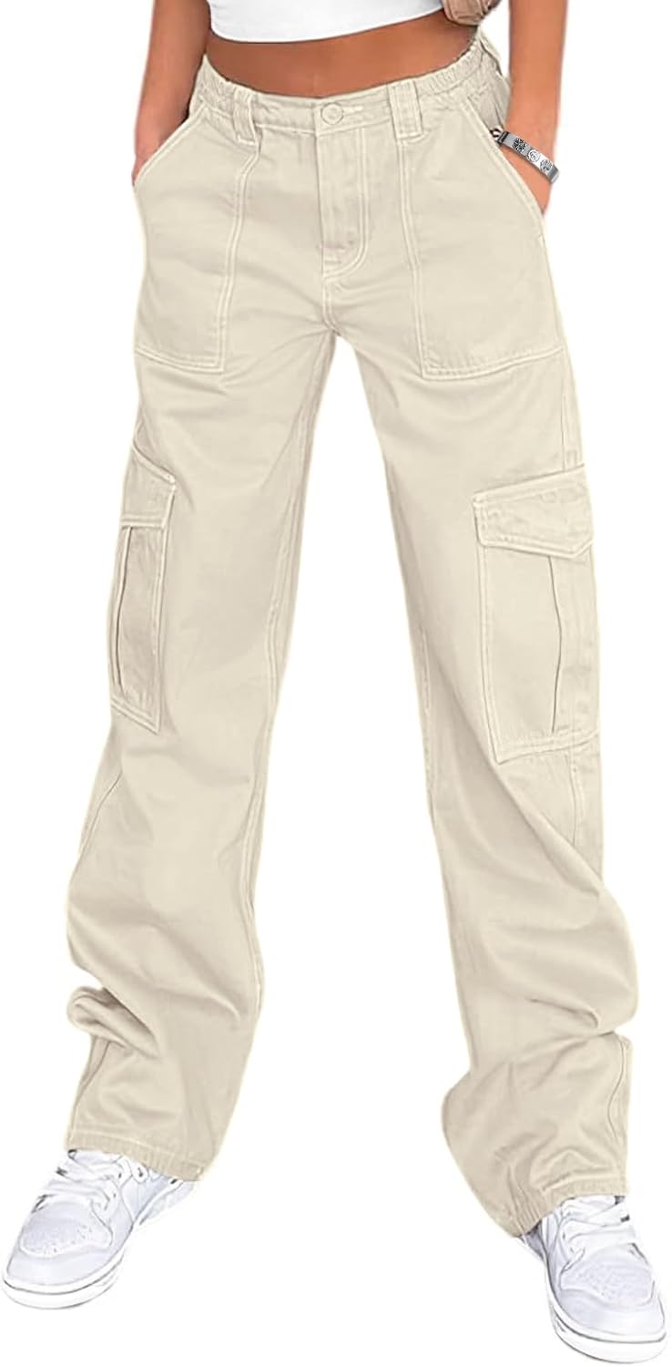 Lepunuo Cargo Pants for Women High Waisted Baggy Style