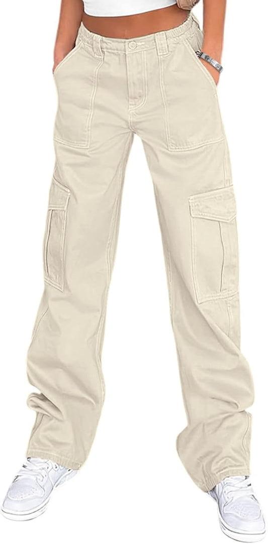 Lepunuo Cargo Pants for Women High Waisted Baggy Style