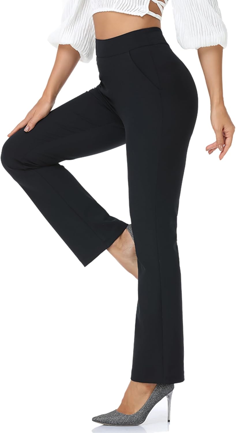 Agenlulu High Waisted Dress Pants for Women - Bootcut Slacks