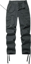Women's Mid Rise Drawstring Cargo Pants - Comfortable Outdoor Fit Cozy