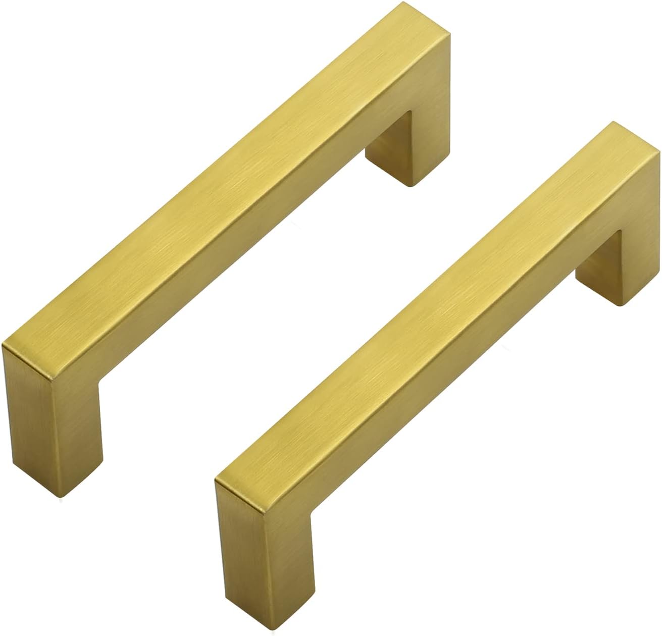 Ravinte 25 Pack 3-3/4 Inch Square Cabinet Handles in Brushed Brass