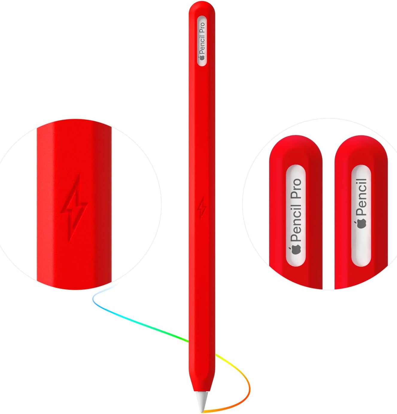 Red Silicone Apple Pencil Pro Cover - Slim & Protective