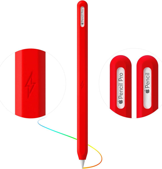 Red Silicone Apple Pencil Pro Cover - Slim & Protective