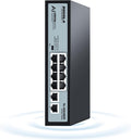8 Port Gigabit PoE Switch with 2 Gigabit Uplinks - 120W 48V Built-in