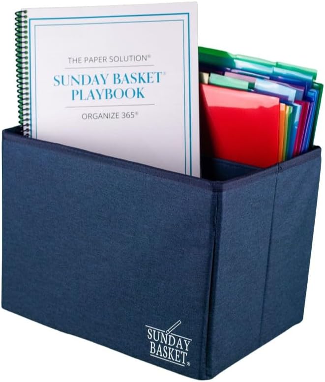 Complete Sunday Basket System for Home Office Organization