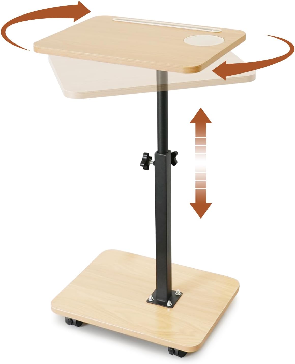 360 Swivel TV Tray - Adjustable C-Table for Small Spaces