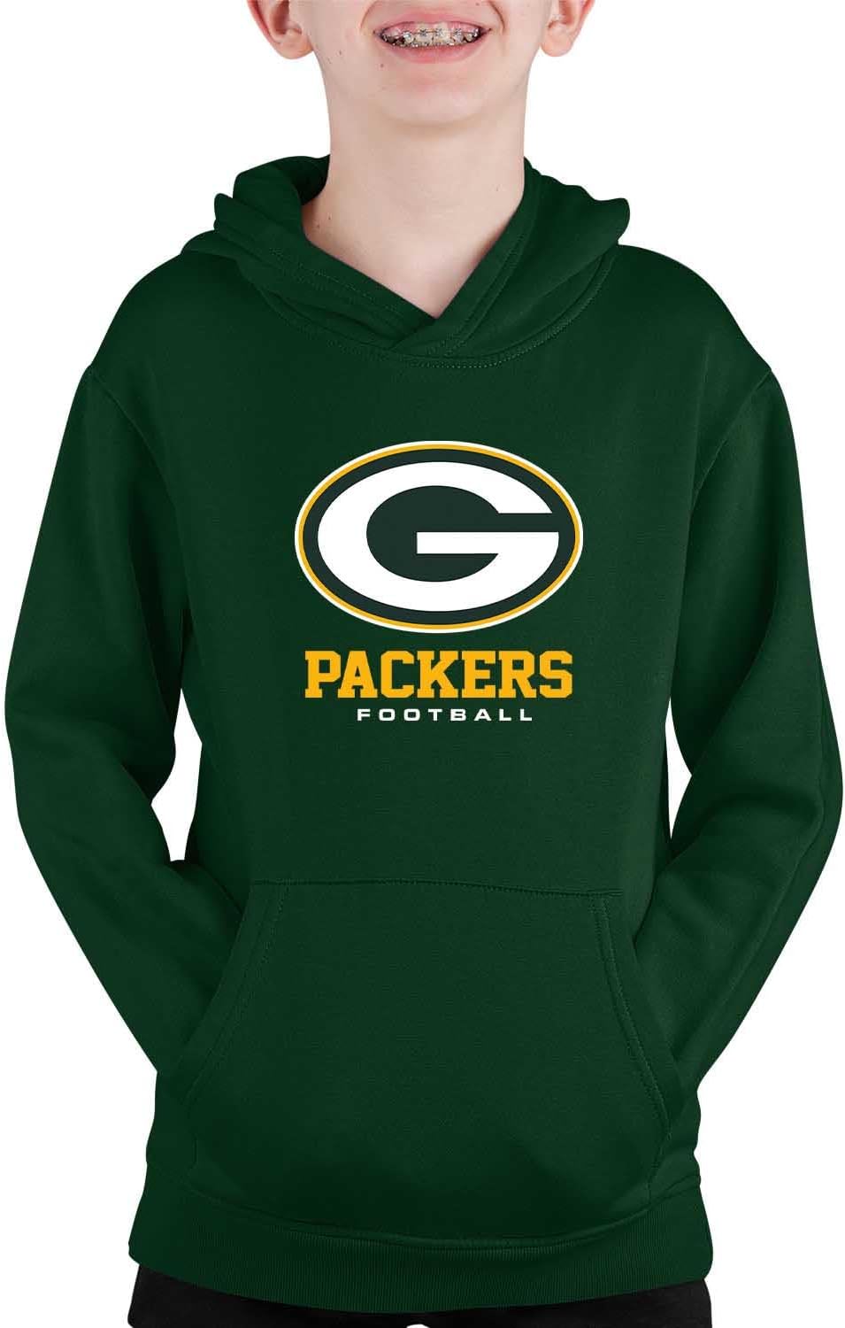 Youth NFL Green Bay Packers Big Logo Fleece Hooded Sweatshirt