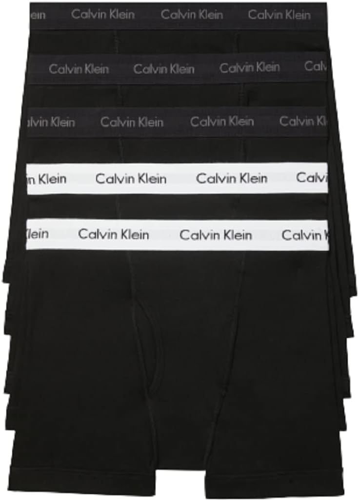Calvin Klein Men's Cotton Classics 5-Pack Boxer Briefs for Comfort