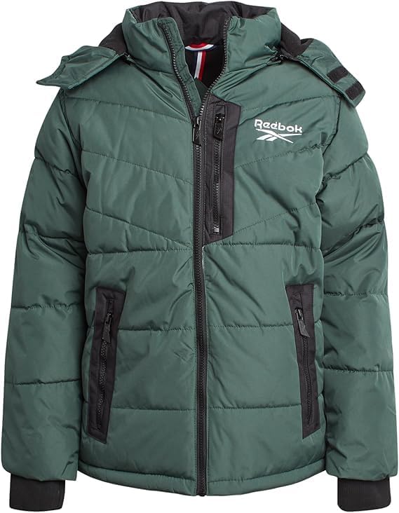 Reebok Boys Puffer Jacket - Heavyweight Quilted Winter Coat