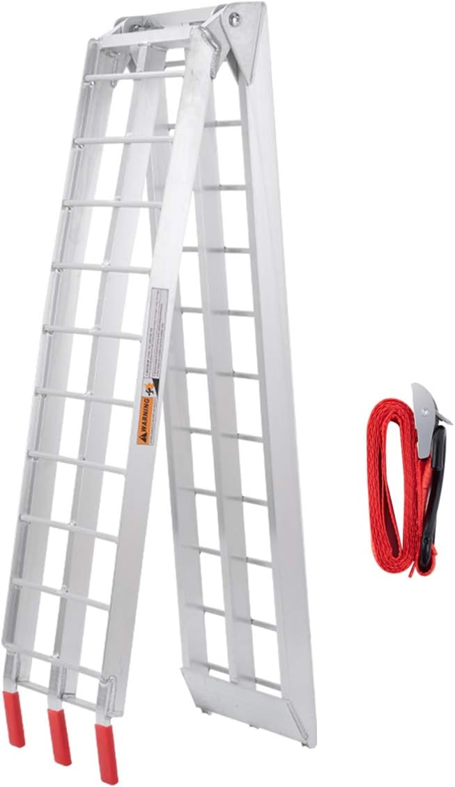 Motorcycle Ramp for Pickup Trucks - 7.5FT Aluminum Folding Ramp